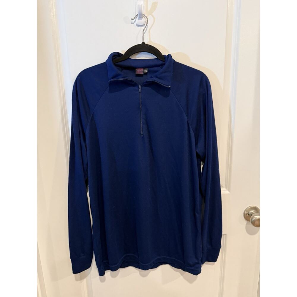 Vintage Patagonia 1/4 Zip Capilene Base Layer Sz XXL Long Sleeve Blue Men's USA